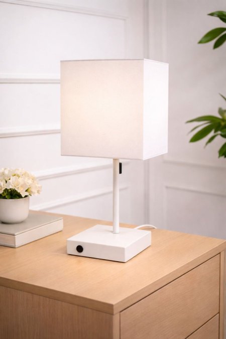 سهارة 38سم قاعدة حديد مربع ابيض شيد ابيض مربع SM170/11 =ط4س